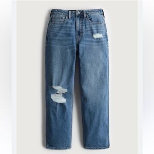 Hollister Women's Blue Ultra High-Rise Ripped Jeans